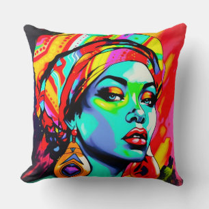 Coussin Portrait Pop Art