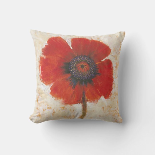 Coussin Portrait Red Poppy (Recto)