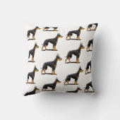 Coussin Portraits of a head Doberman dog front view (Verso)