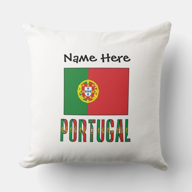 Coussin Portugal Portugais Drapeau Personnalisé (Recto)