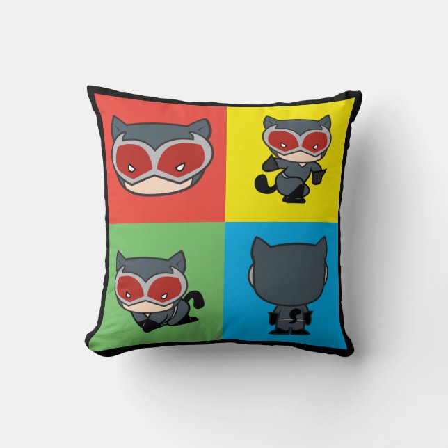 Coussin Poses de caractères Chibi Catwoman (Recto)