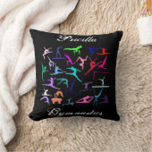Coussin Poses de gymnastique de 25 filles personnalisées (Couverture)