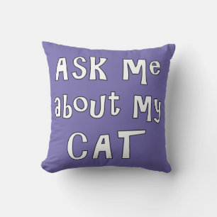 Coussin Posez-moi des questions sur mon chat