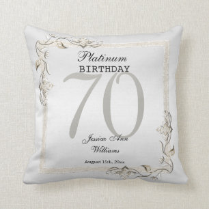 Coussin Posh 70e anniversaire Platinum