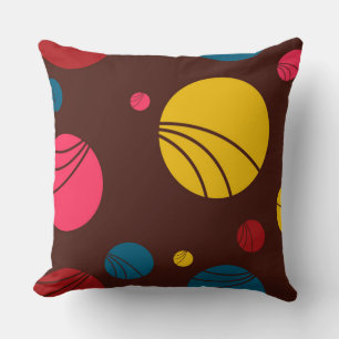Coussin Positif, ludique, heureux, moderne, cercles cool a