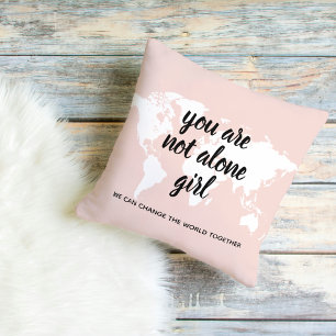 Coussin Positif Vous N'Êtes Pas Seul Citation Motivation F