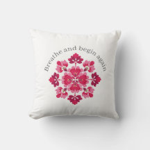 Positive Affirmation Breathe Throw Pillow Friend
