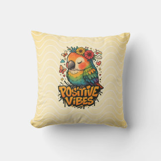Coussin “Positive Vibes” Parrot