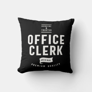 Coussin Poste de commis de bureau Titre cadeau
