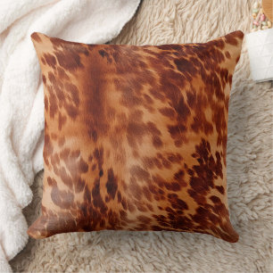 Coussin Poster de animal Brown de vache