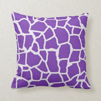 Coussin Poster de animal de girafe violet