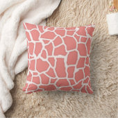 Coussin Poster de animal de Giraffe de Corail clair (Couverture)