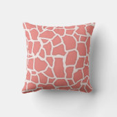 Coussin Poster de animal de Giraffe de Corail clair (Verso)