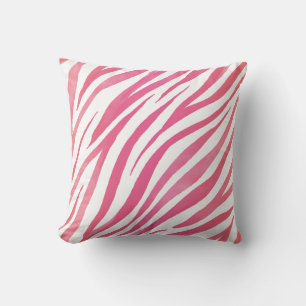 Coussin Poster de animal sauvage rose Zebra Stripes