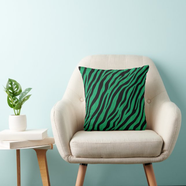Coussin Poster de animal vert et noir (Chaise)