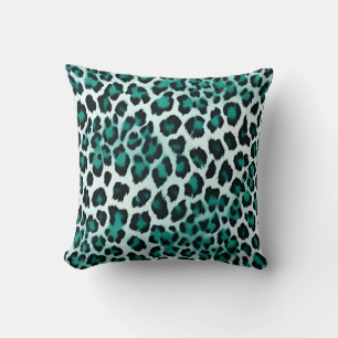 Coussin Poster de animal vert turquoise