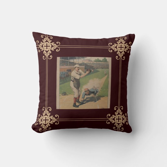 Coussin Poster de baseball (Recto)