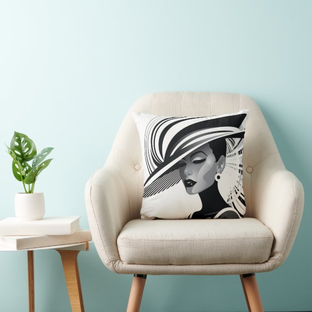 COUSSIN POSTER DE COLLECTE CHIC POSH #1 (BLANC) (Chaise)