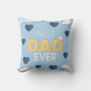 Coussin Poster de la Fête des pères de meilleur papa