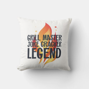 Coussin Poster de la légende du grill