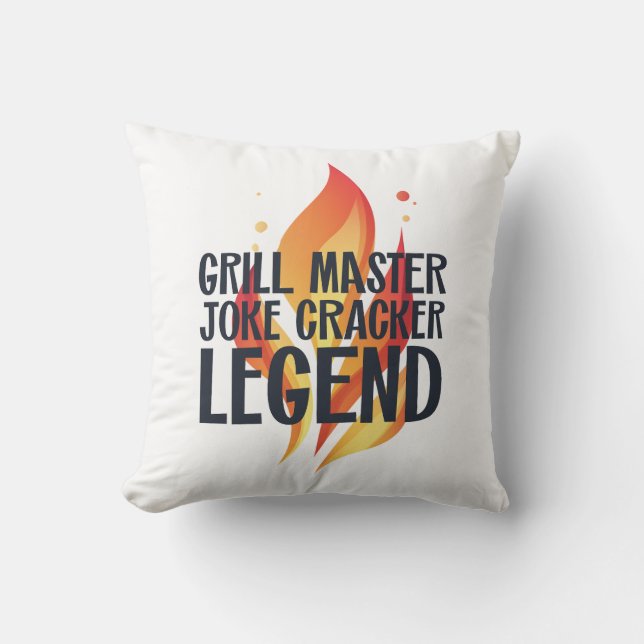 Coussin Poster de la légende du grill (Recto)