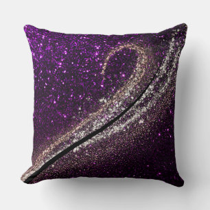 Coussin Poster de la Parties scintillant violette Glam mod