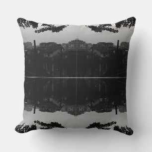 Coussin Poster de la ville de Shanghai en Chine vintage