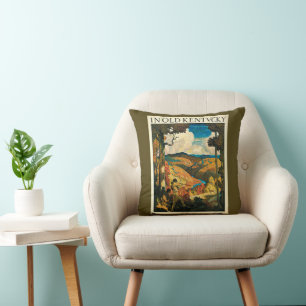 Coussin Poster Vintage voyage, Dans Le Vieux Kentucky, NC