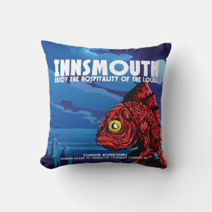 Coussin Poster Vintage voyage Innsmouth Lovecraft