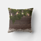 Coussin Pot de fleurs avec guirlande et lierre Maison de f (Verso)