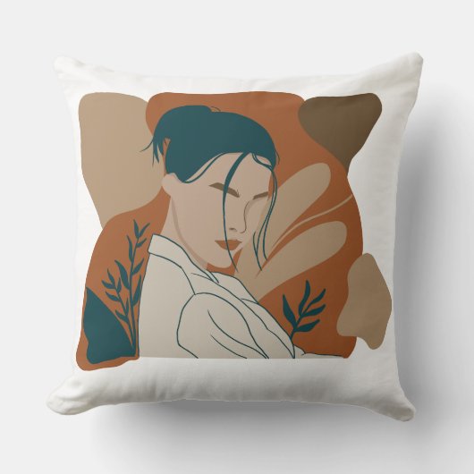 Coussin potraits recouverts de couleur boho (Recto)