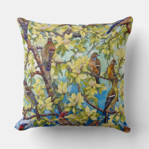 Coussin Pouces dans un peuplier de tulipe jaune