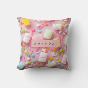 Coussin Poudrage coloré personnalisé de guimauve