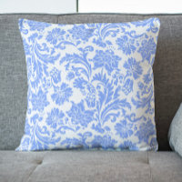 Poudre bleu et blanc Damas florales