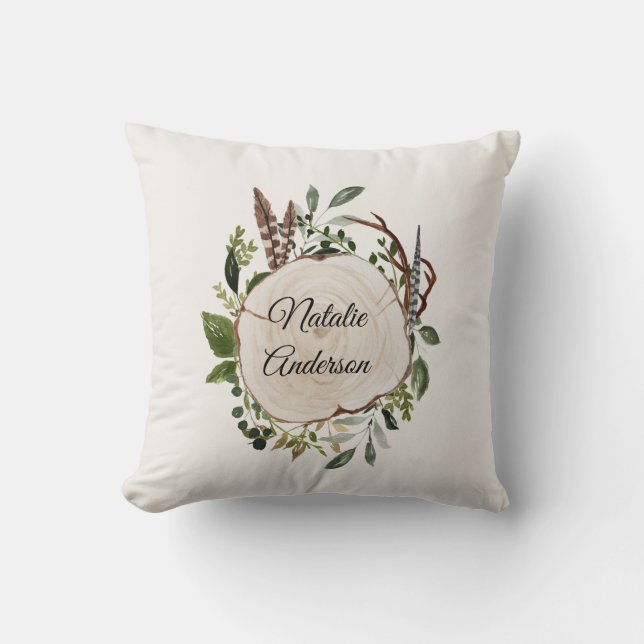 Coussin Poudre de bois de craie rustique (Recto)