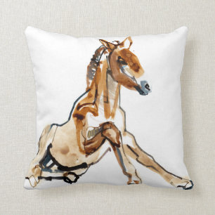 Coussin Poulain ocre