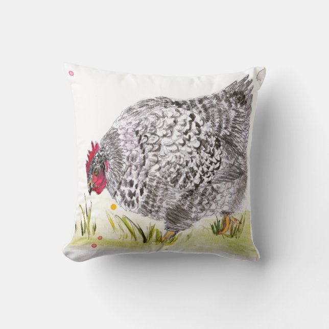 Coussin "poule de poule de Mary " (Recto)