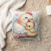 Coussin Poule Maman et Bébé (Couverture)