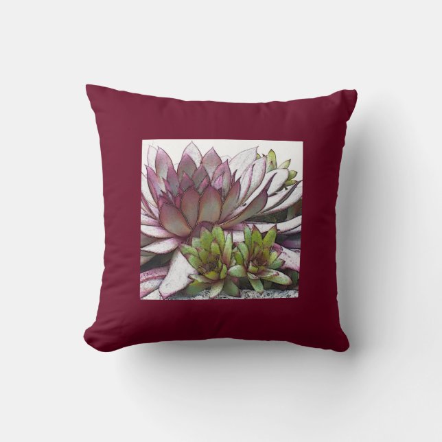 Coussin Poules et pousses (Recto)