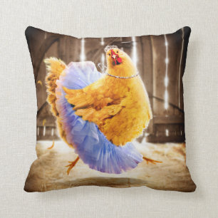 Coussin Poulet dans un tutu
