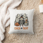 Coussin Poulet drôle ou traiter Graphique de poulet Hallow (Couverture)