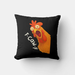 Coussin Poulet F-Caw-F Rétro Classique