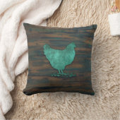 Coussin Poulet rustique (Teal) (Couverture)