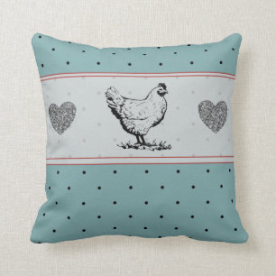Coussin Poulet vintage Farmhouse