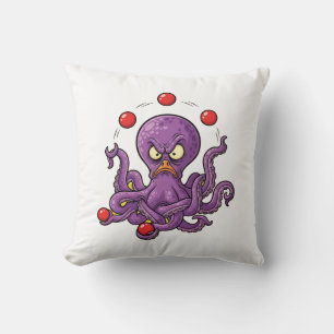 Coussin Poulpe jongleur en colère