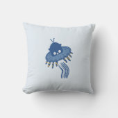 Coussin Poulpe Kawaii Bleu UFO Double Face (Recto)