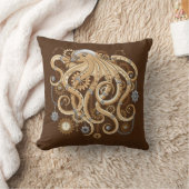 Coussin Poulpe Steampunk Rétro Fantastique Mécanique (Couverture)