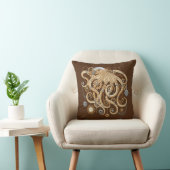 Coussin Poulpe Steampunk Rétro Fantastique Mécanique (Chaise)
