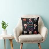 Coussin Poupée Fille Thème Épouvantable Halloween avec Nom (Chaise)