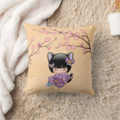 Coussin Poupée Neko Kokeshi - Fille Geisha aux Oreilles de (Couverture)